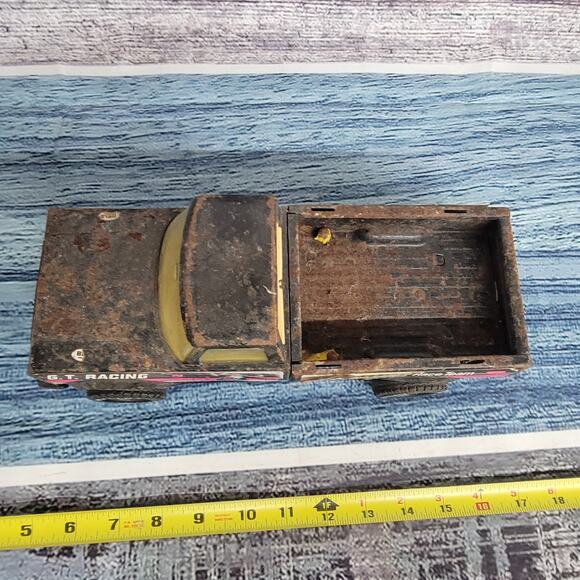 Vintage Nylint Pressed Steel GT racing pickup truck parts/repair black/yellow - Picture 5 of 10